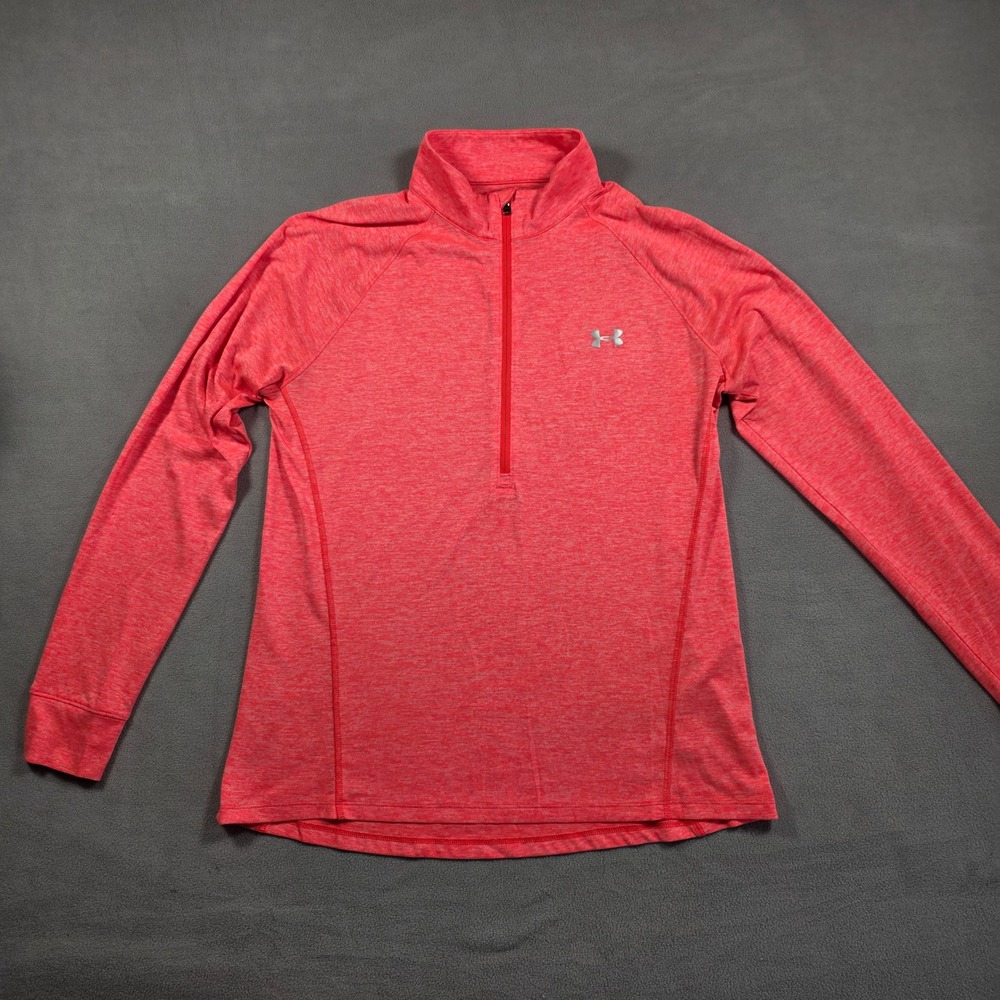 Under Armour Pullover Womens Extra Large Pink Tech 1/2 Zip Heathered